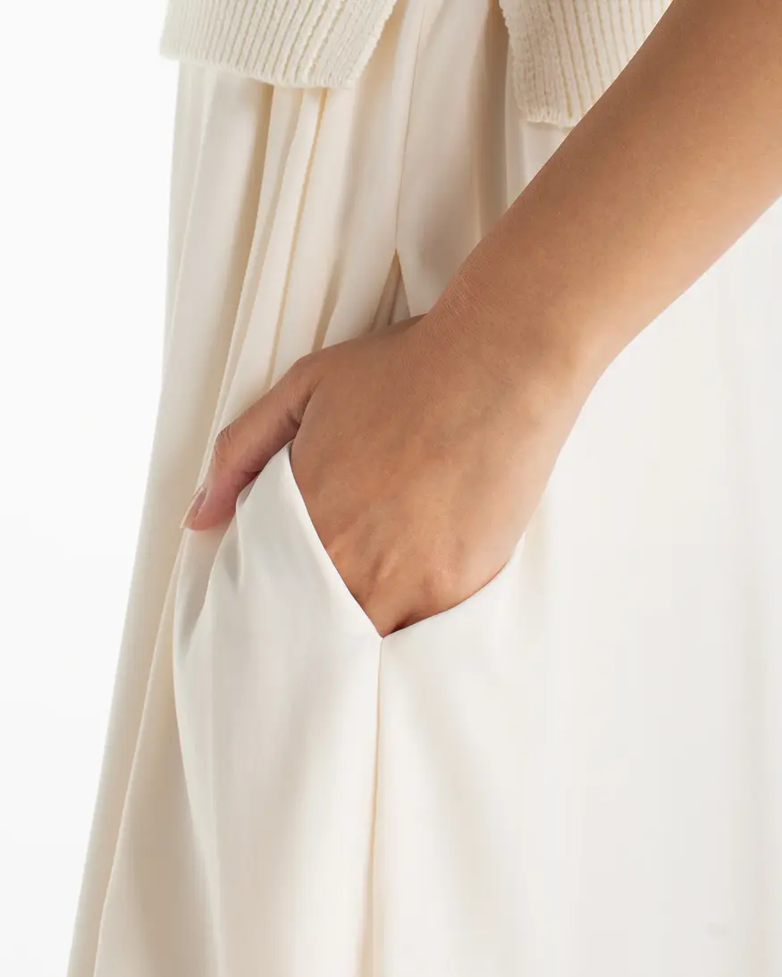 Liverpool Slvlss Sweater Woven Dress