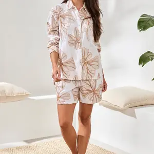 Tribal Lau Button Front Blouse