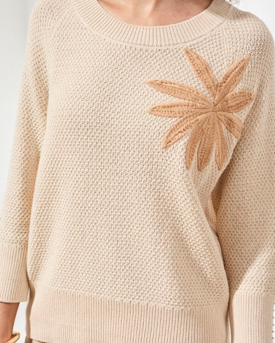 Tribal Lavera Embroidered Knit