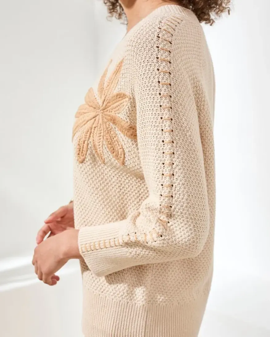 Tribal Lavera Embroidered Knit