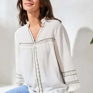 Tribal Lainey Button Front Blouse