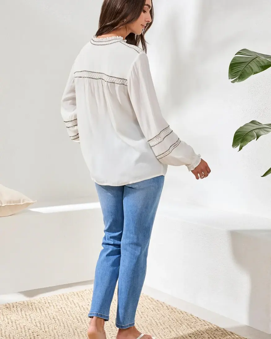 Tribal Lainey Button Front Blouse