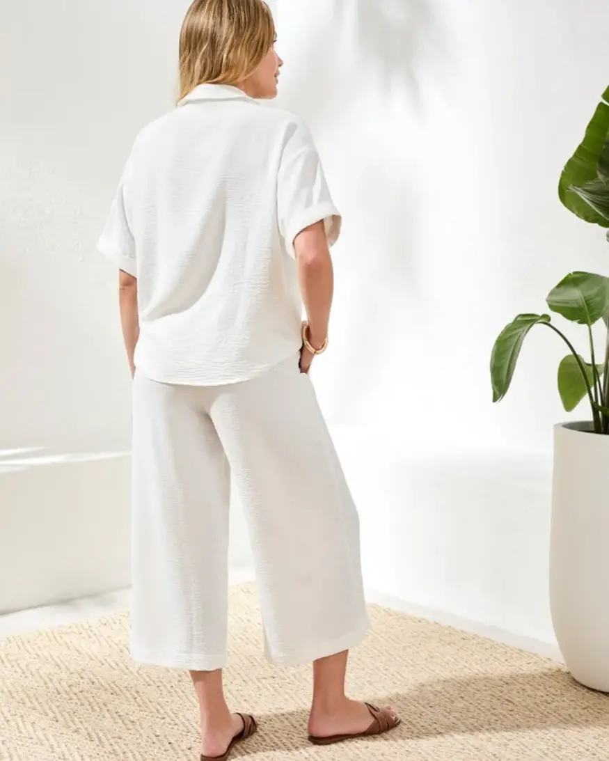 Tribal Lassey Popover SS Shirt