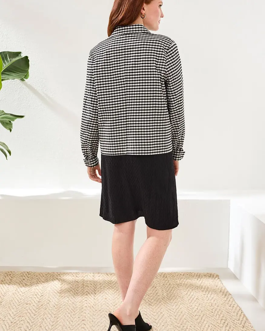 Tribal Lealie Gingham Jacket