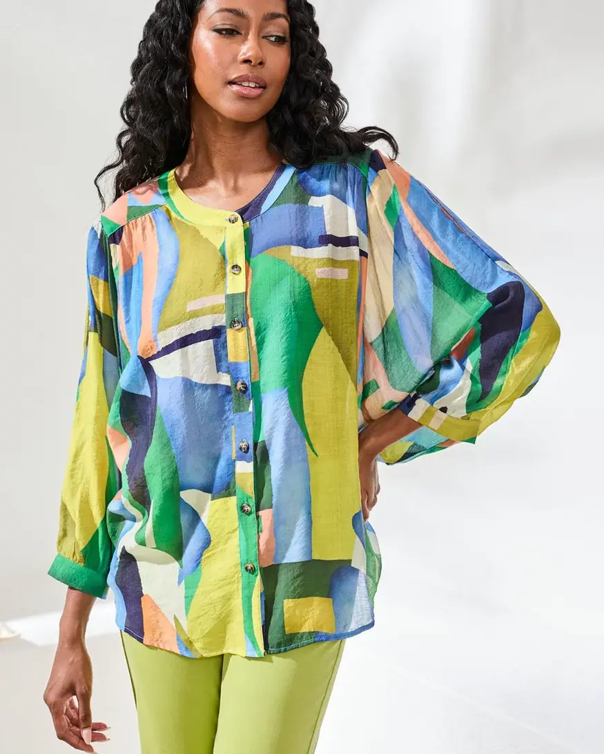 Tribal Lenie Dolman Slv Blouse