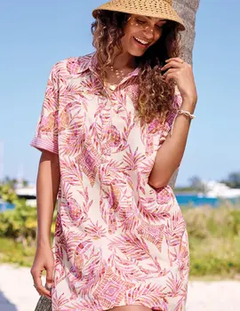 Tribal Lonee 1/2 Button Frnt Dress