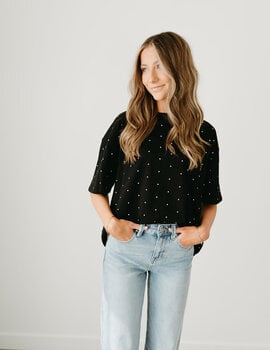 Brunette The Label Polka Dot Boxy Tee