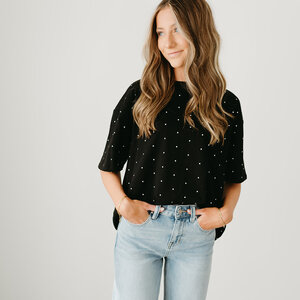 Brunette The Label Polka Dot Boxy Tee
