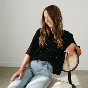 Brunette The Label Polka Dot Boxy Tee