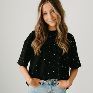 Brunette The Label Polka Dot Boxy Tee
