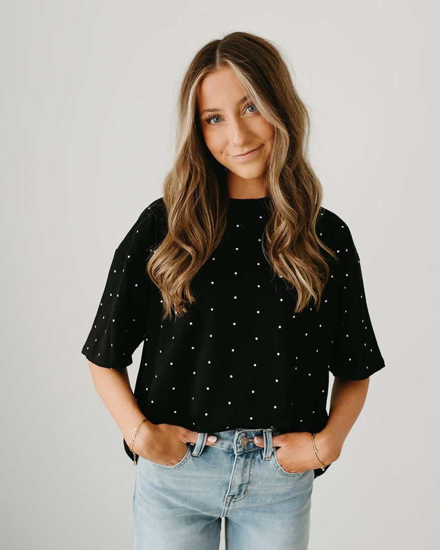 Brunette The Label Polka Dot Boxy Tee