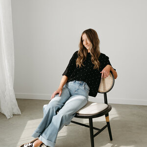 Brunette The Label Polka Dot Boxy Tee