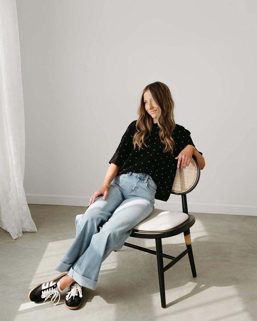 Brunette The Label Polka Dot Boxy Tee