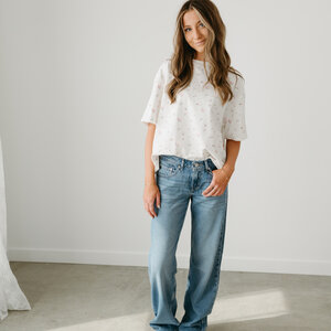 Brunette The Label Floral Boxy Tee