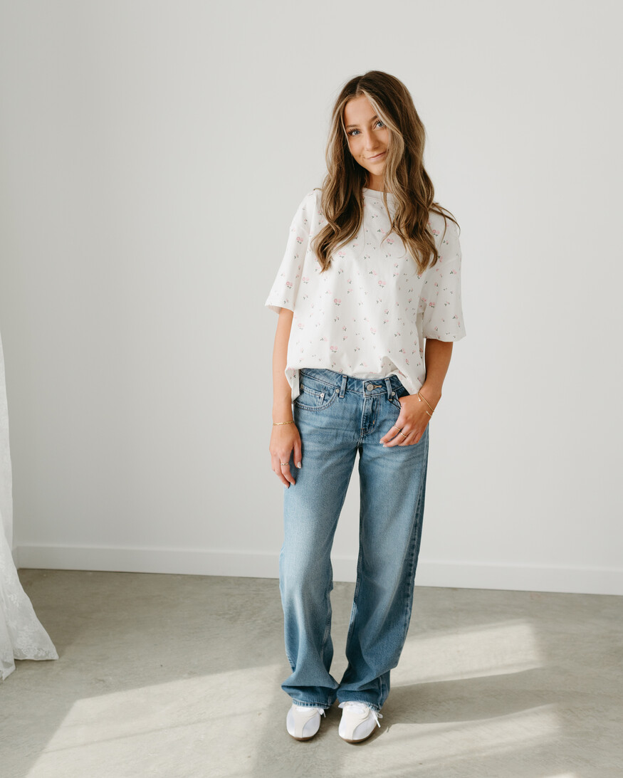 Brunette The Label Floral Boxy Tee