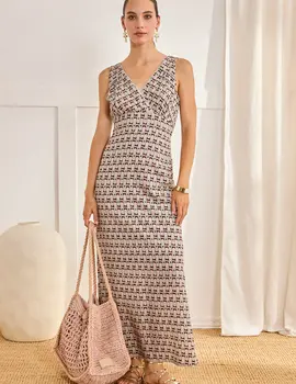 NKN Lerisita Retro Print Maxi