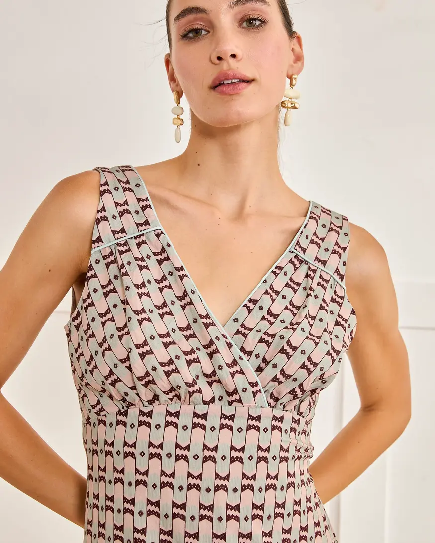 NKN Lerisita Retro Print Maxi