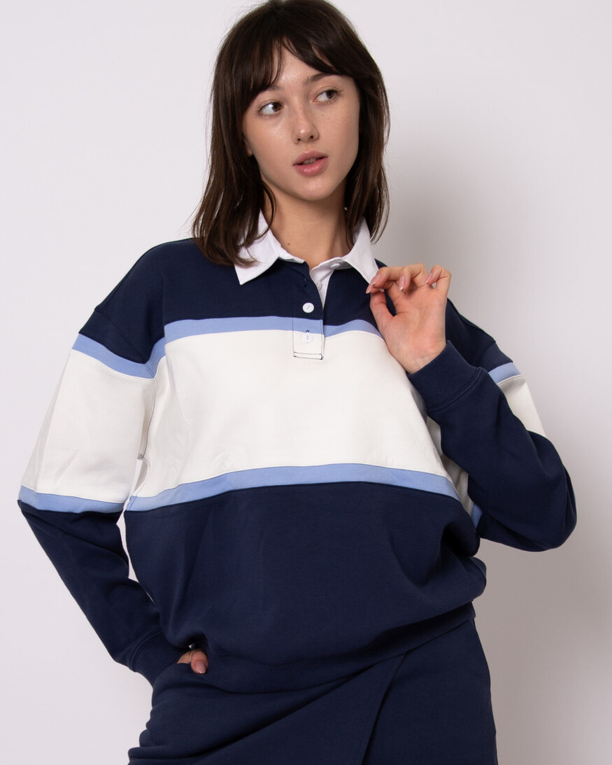 RD Style Esther Soft Knit Polo Pullover