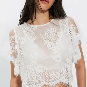 Free People Lunar Ash Lace Top