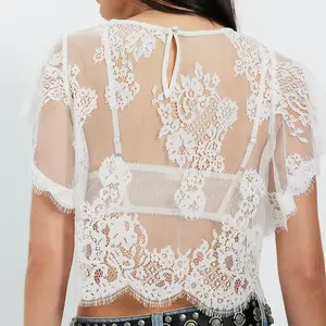 Free People Lunar Ash Lace Top