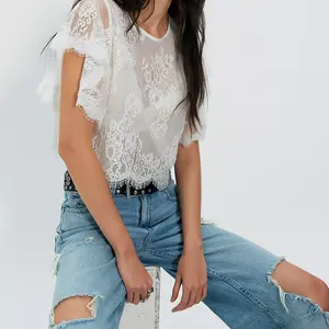 Free People Lunar Ash Lace Top
