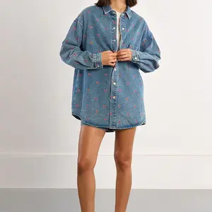 Molly Bracken Heart Embroidered Overshirt