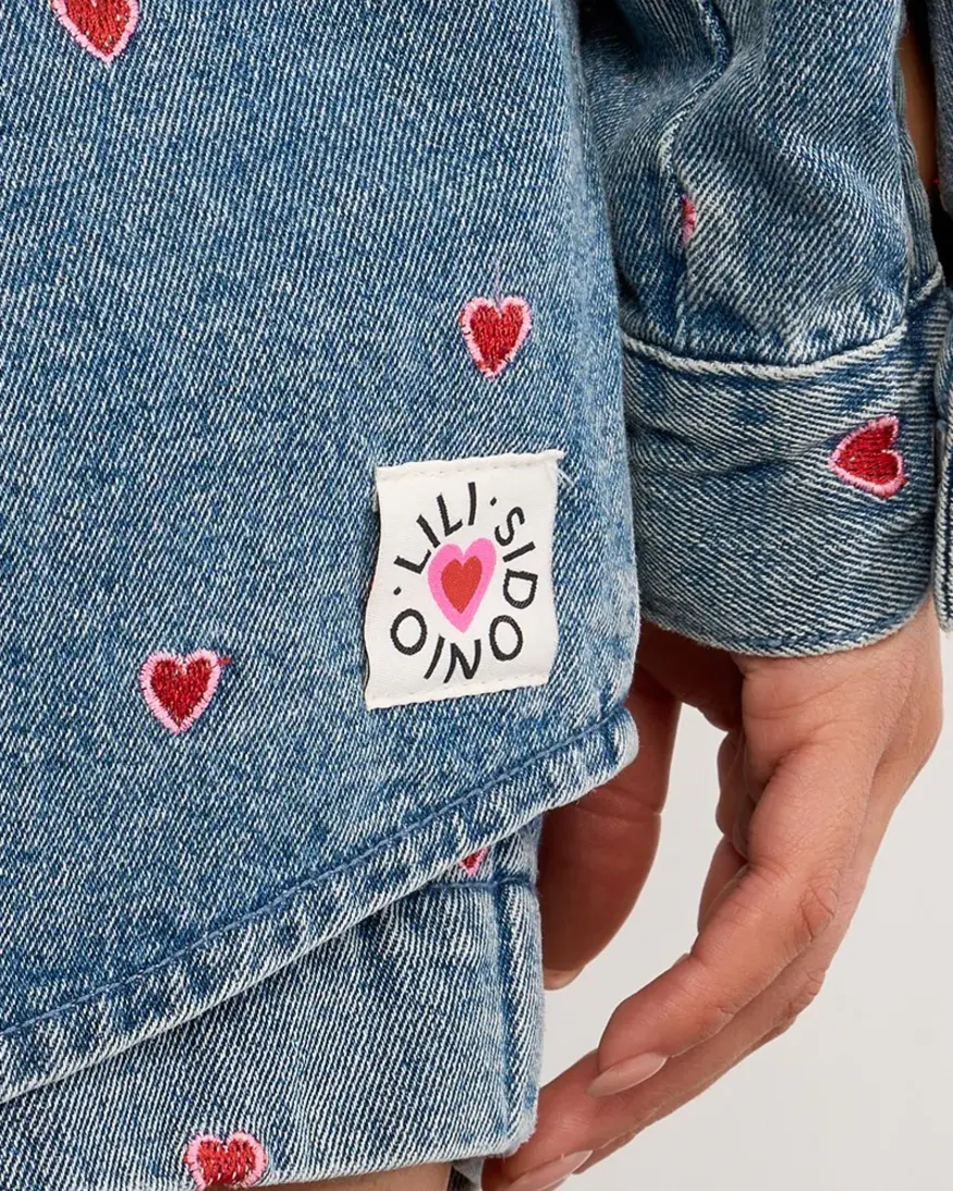 Molly Bracken Heart Embroidered Overshirt