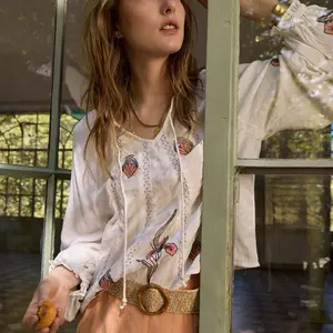 Molly Bracken Maren Embroidered Blouse