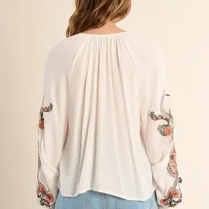 Molly Bracken Maren Embroidered Blouse