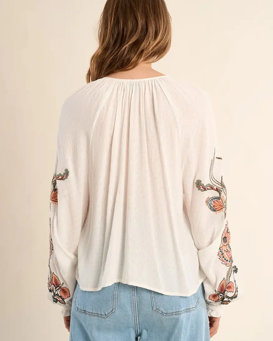 Molly Bracken Maren Embroidered Blouse