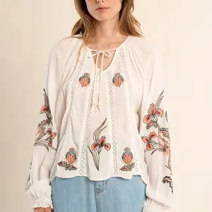Molly Bracken Maren Embroidered Blouse