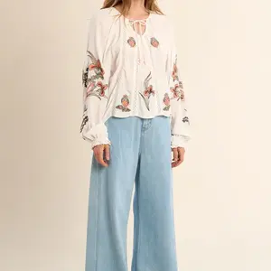 Molly Bracken Maren Embroidered Blouse
