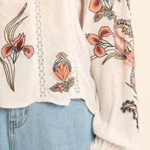 Molly Bracken Maren Embroidered Blouse
