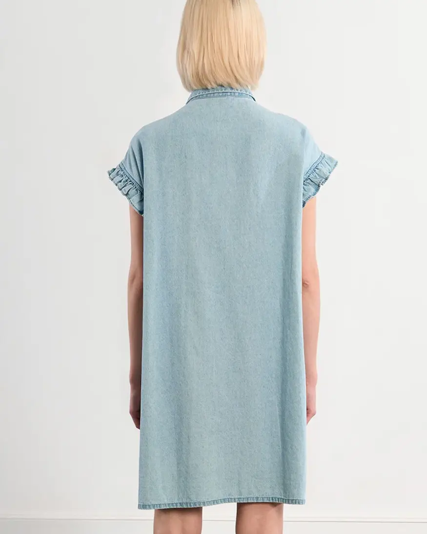 Molly Bracken Miriam Smock Denim Mini
