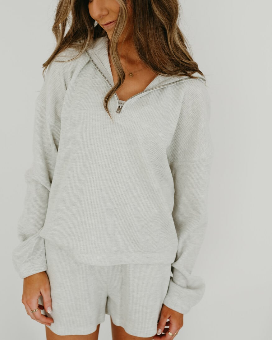 Kuwalla Bailey Waffle Zip Up