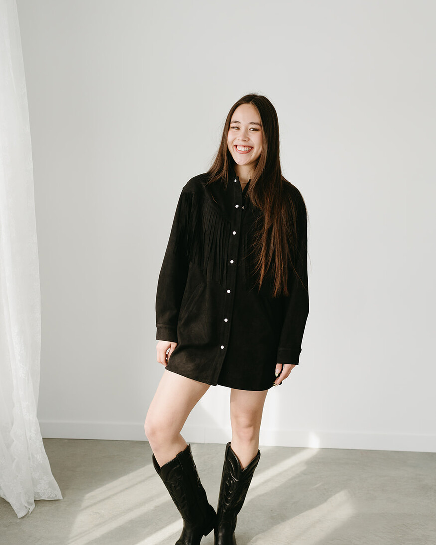 Brunette The Label Shania Fringe Jacket