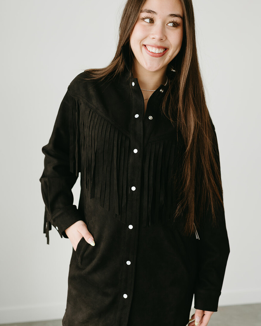 Brunette The Label Shania Fringe Jacket
