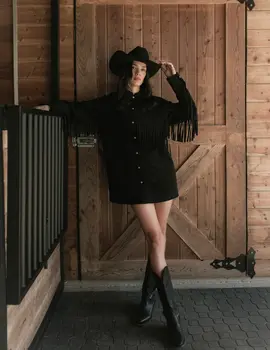 Brunette The Label Shania Fringe Jacket
