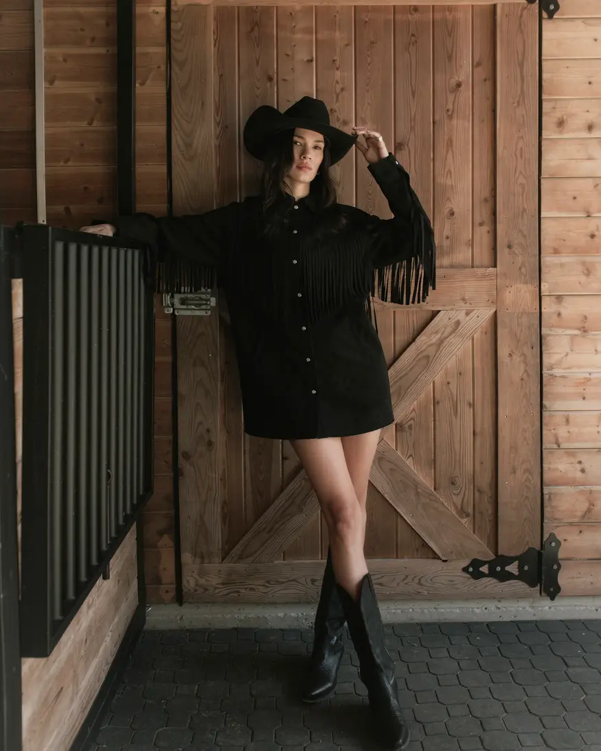 Brunette The Label Shania Fringe Jacket