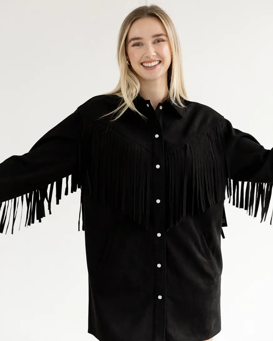 Brunette The Label Shania Fringe Jacket