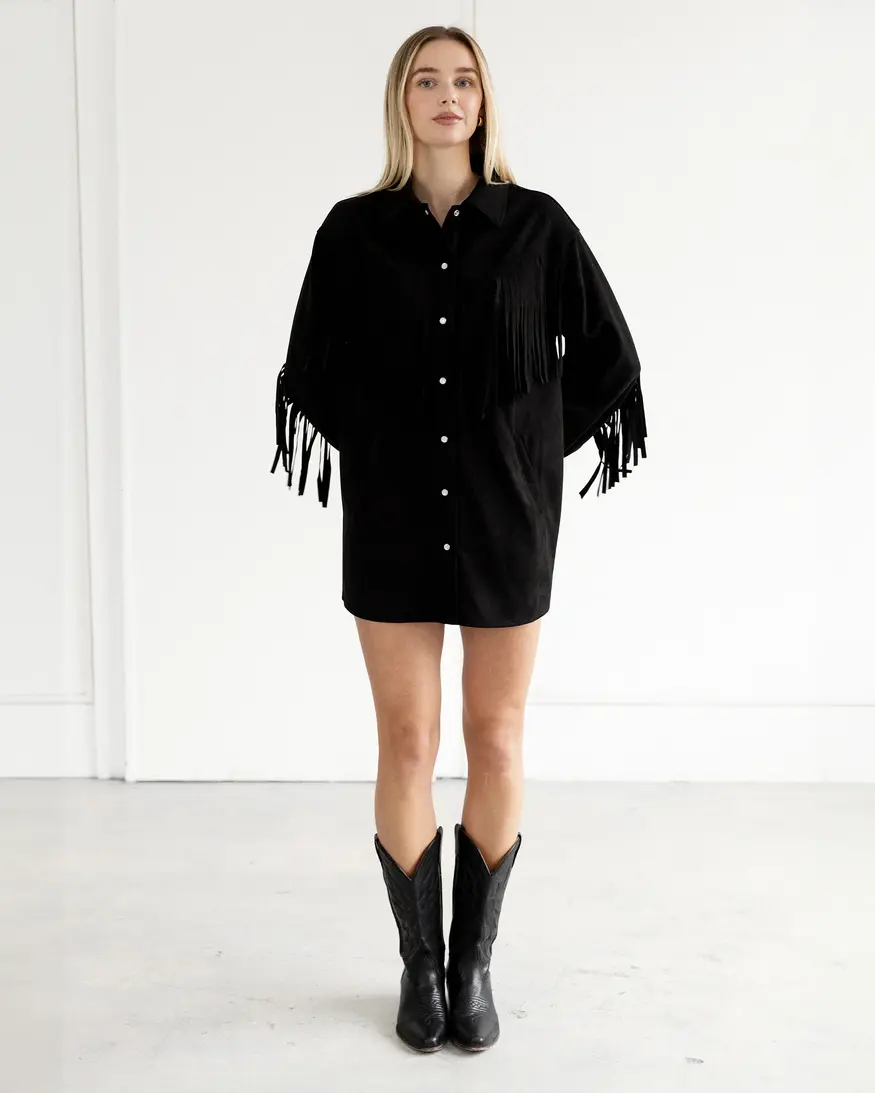 Brunette The Label Shania Fringe Jacket