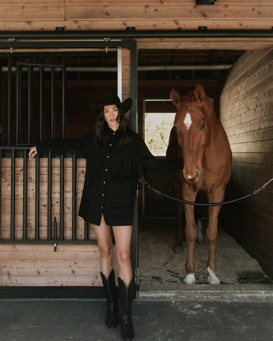Brunette The Label Shania Fringe Jacket