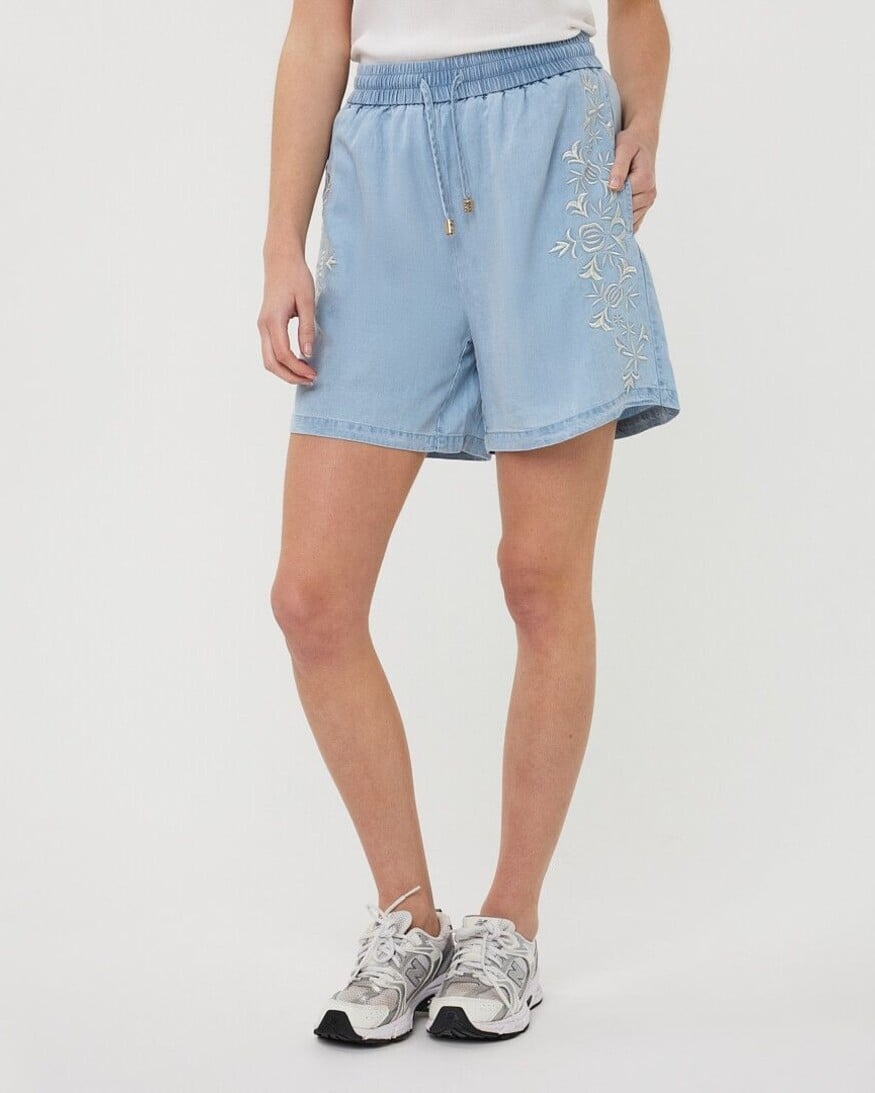 Esqualo Danny Embroidered Shorts