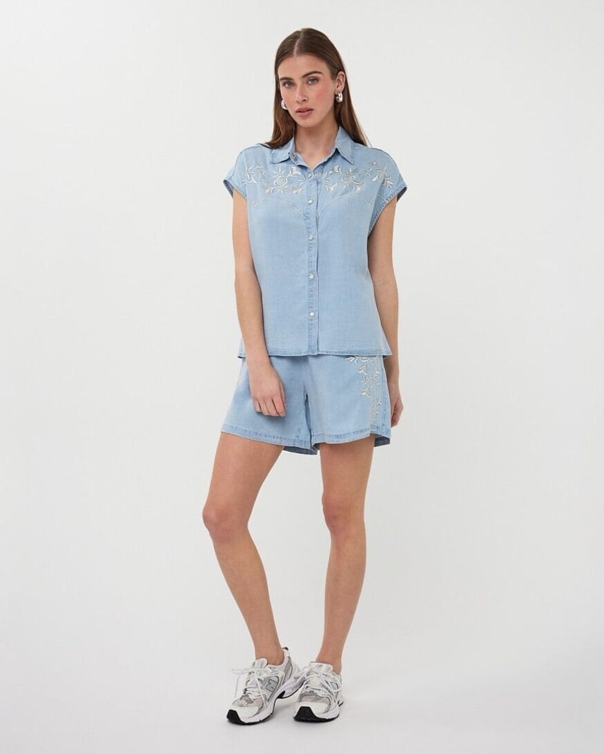 Esqualo Darcia Embroidered Top