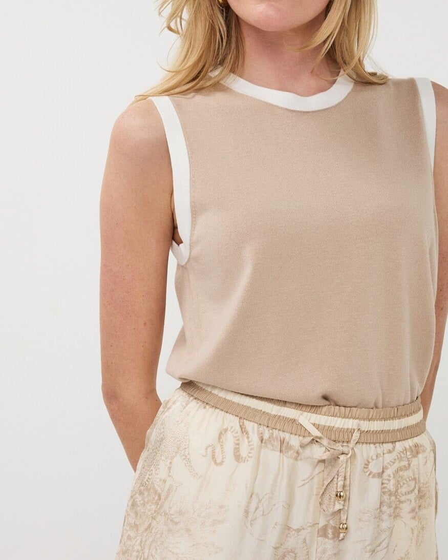 Esqualo Demona Contrast Slvlss Knit