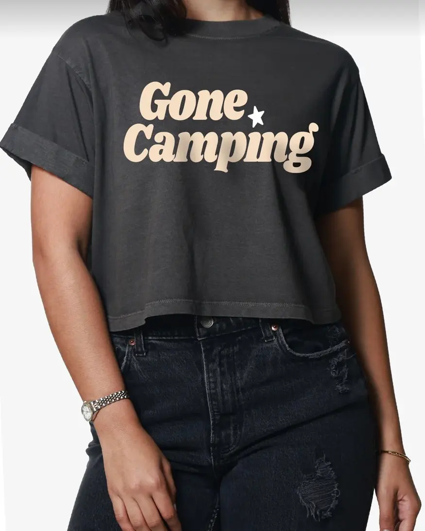 Girl Dangerous Gone Camping BF Tee