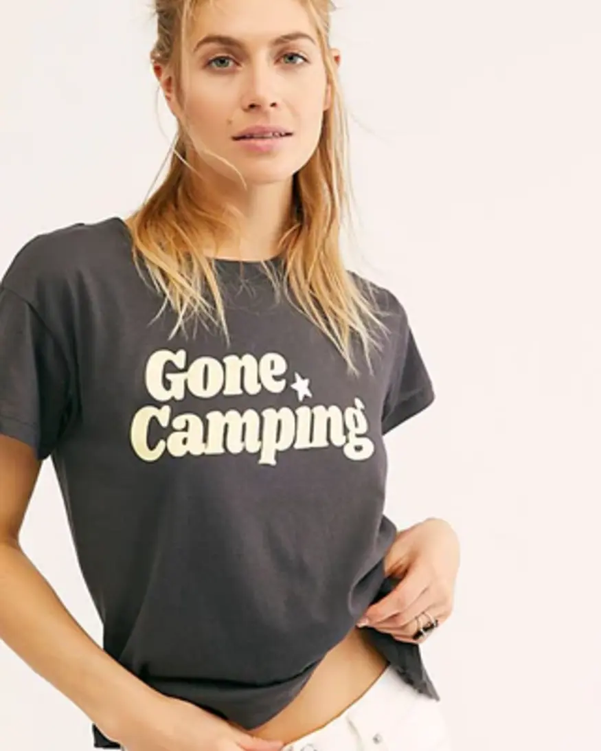 Girl Dangerous Gone Camping BF Tee
