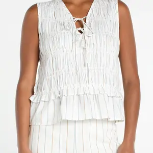 Liverpool Slvls Tie Front Woven Top