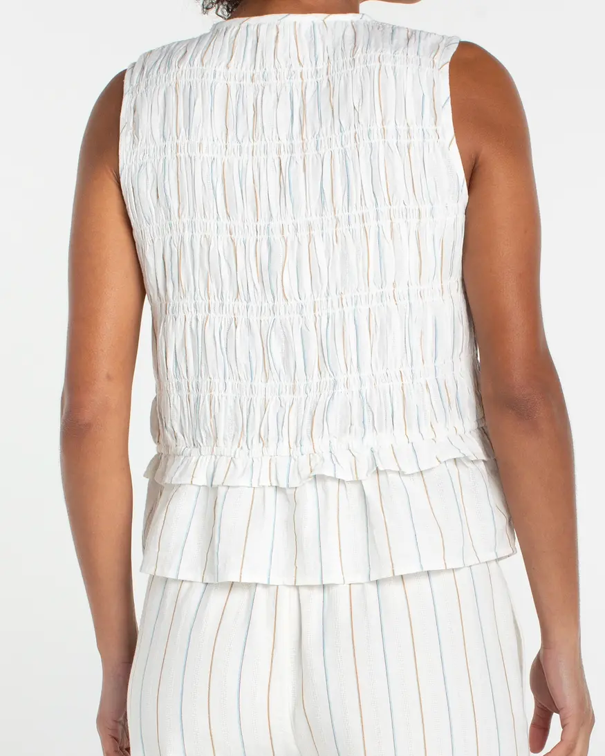 Liverpool Slvls Tie Front Woven Top