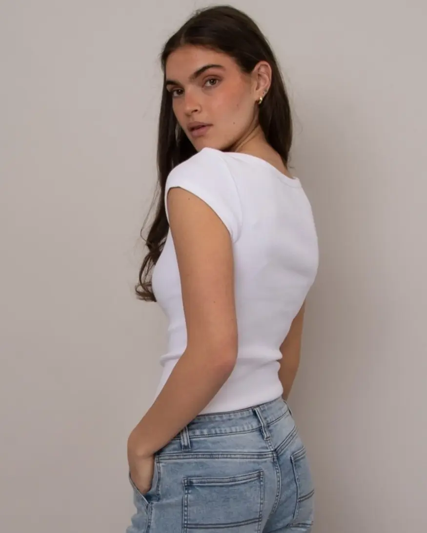 RD Style Kelly Boat Neck Cap Sleeve